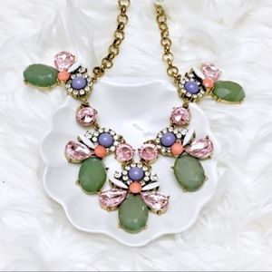 Multi Jade Crystal statement necklace